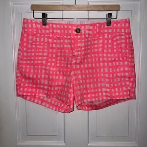 Lily Pulitzer Callahan Short size 10 Pink Gingham Check